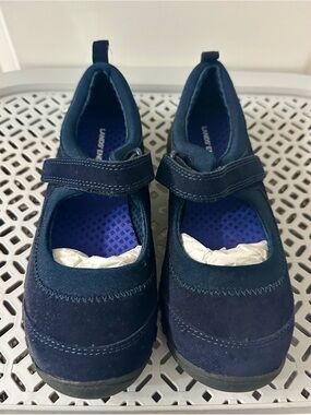 Lands' End Girls' Navy Blue Mary Jane Dress Shoes